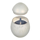 Bunny Blooms Egg Mercury Glass Candle Bright White