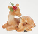 Resin statuary, mamma deer and baby deer