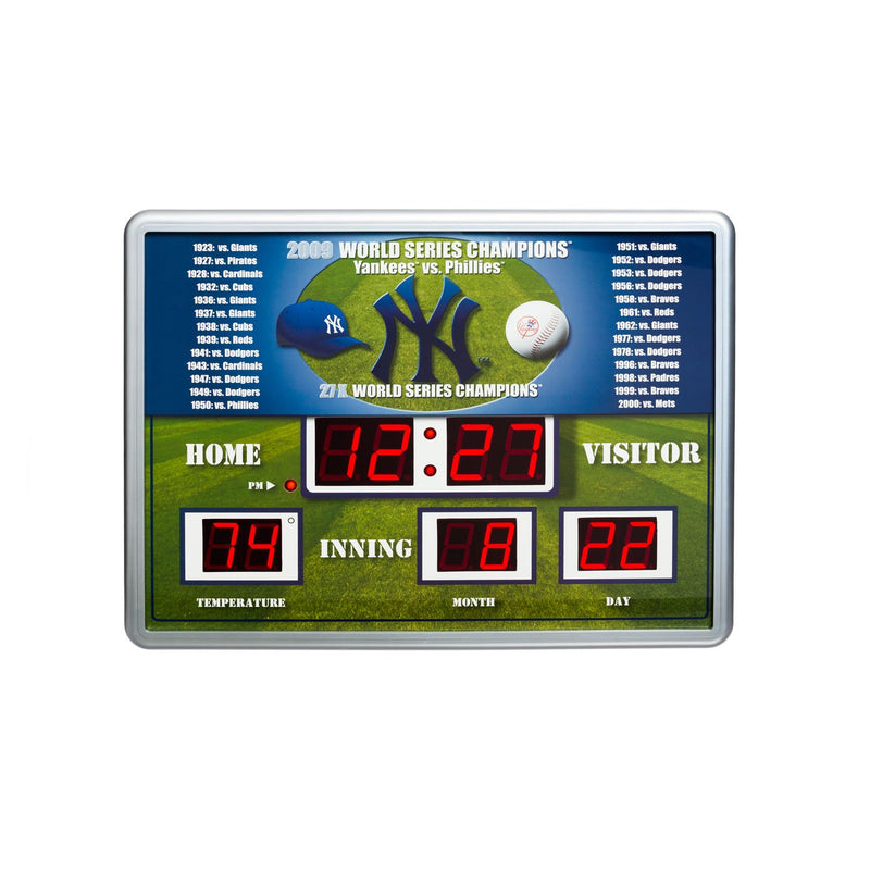 14"x19" ScoreBoard/Clock/Therm (Comm)-NY Yankees,0127706