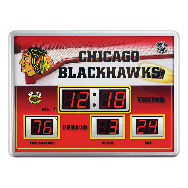 14"x19" ScoreBoard/Clock/Therm (NG)- Chicago Blackhawks,0127919