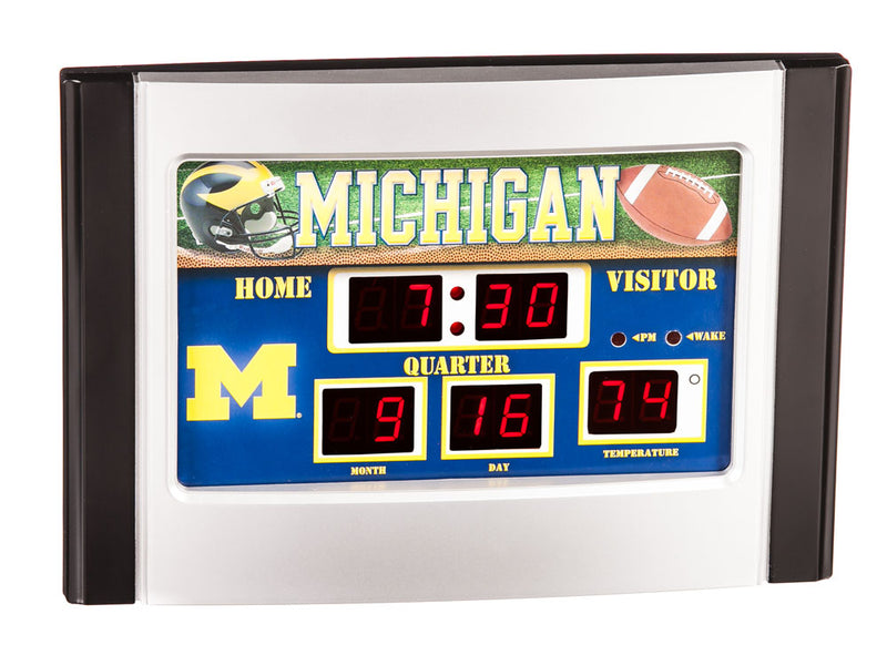 6.5"x9" Scoreboard Desk Clock (NG)- U of Michigan,0128609