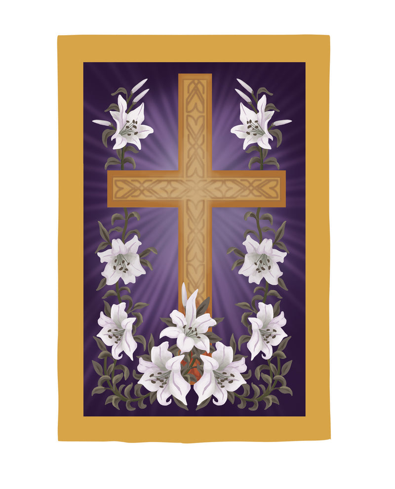 Easter Lilies Suede House Flag,13063an