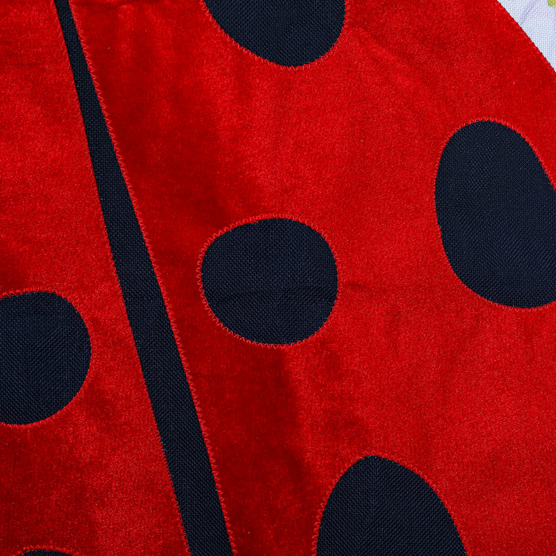 Ladybug with Checks House Burlap Flag, 44"x28"inches