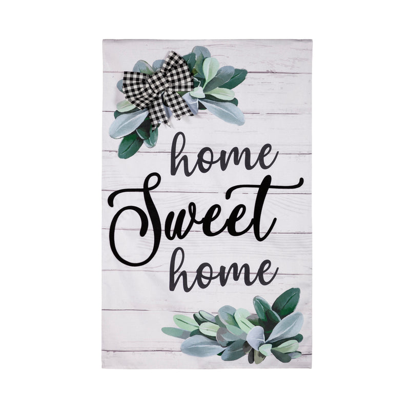 Home Sweet Home Eucalyptus House Burlap Flag,13b10765