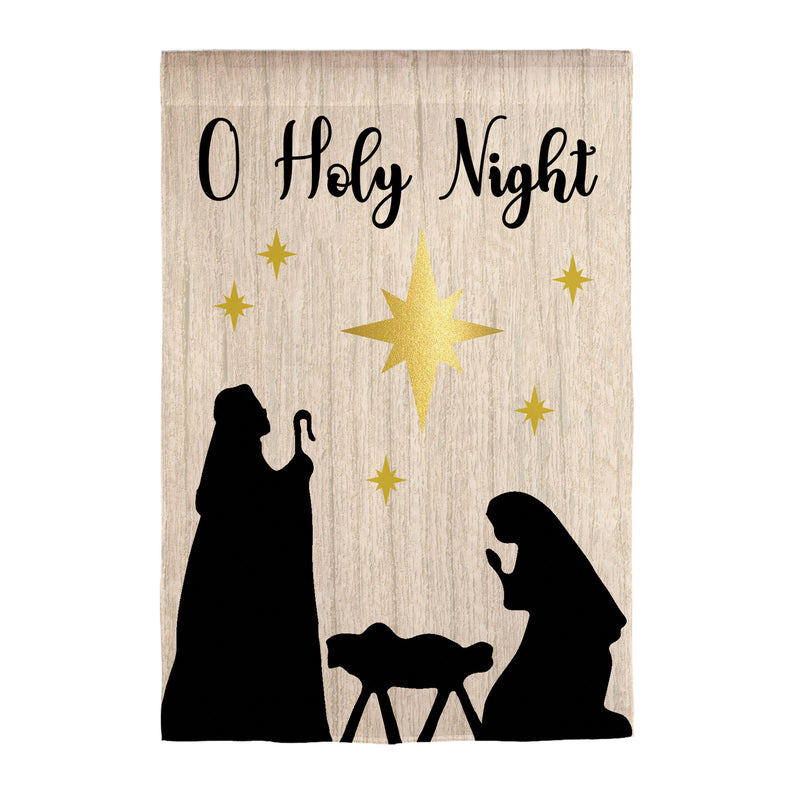 Nativity Silhouette Burlap House Flag,13b9385