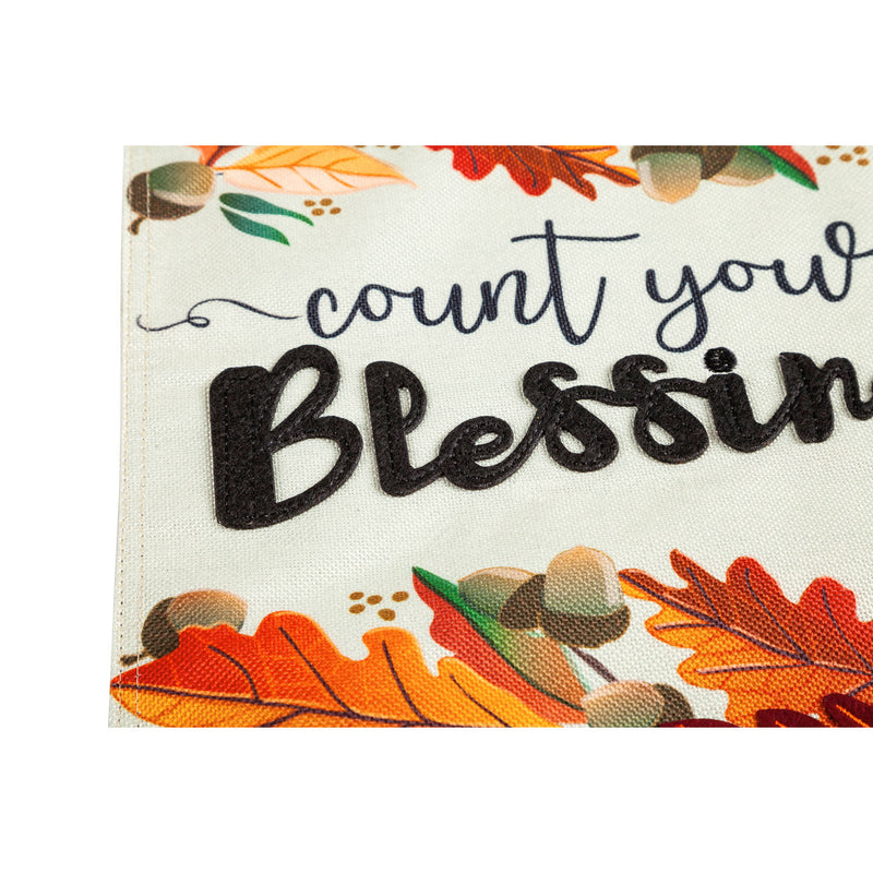 Count Your Blessings House Burlap Flag,13b9931