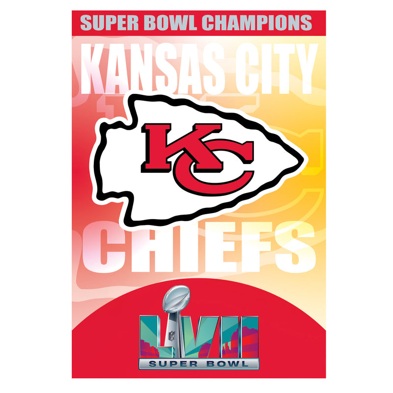 Embossed Suede Flag, SB57, Champions, House Size, Kansas City Chiefs,13es3815s57