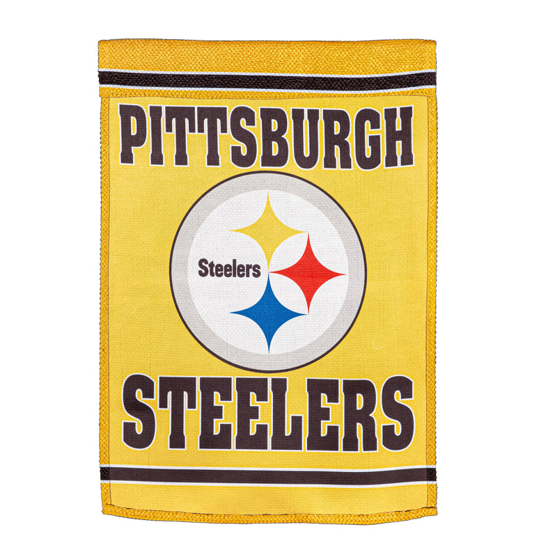 Embossed Suede Flag, House Size, Pittsburgh Steelers,13es3824