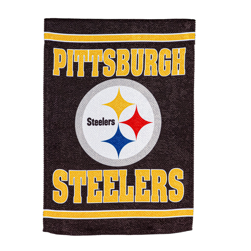 Embossed Suede Flag, House Size, Pittsburgh Steelers,13es3824