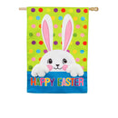 Polka Dot Easter Bunny House Linen Flag,13l9473
