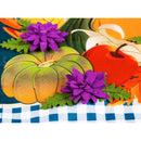 Cornucopia with Checks House Linen Flag,13l9905