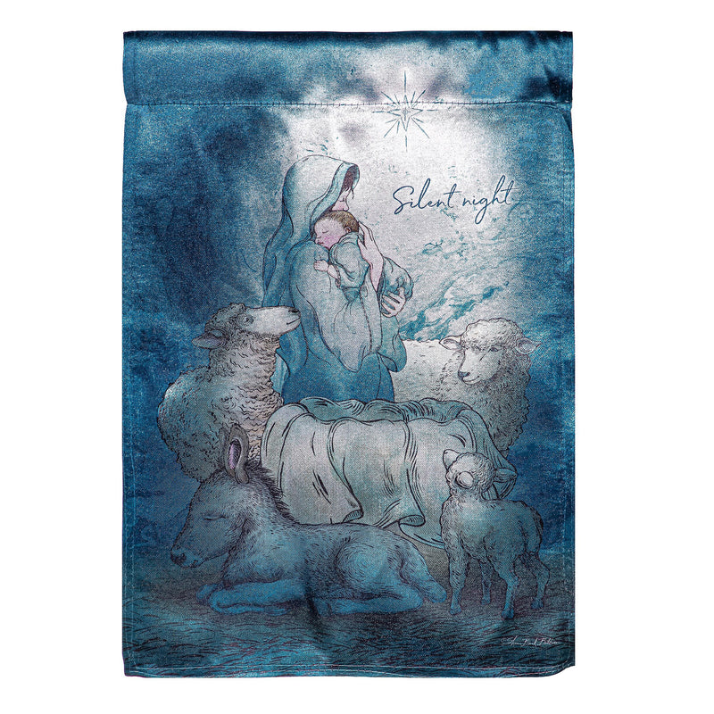 Silent Night Lustre House Flag,13lu12262