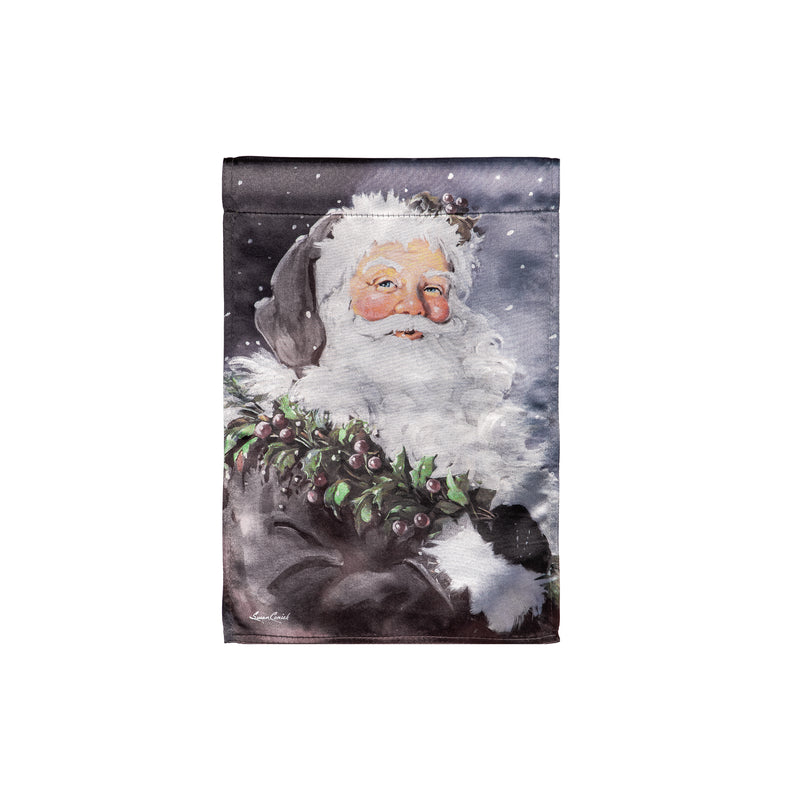 Santa in the Winter Lustre House Flag,13lu12373