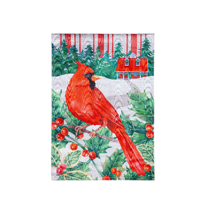 Cardinal Holiday Farmhouse  Moire House Flag,13m10825