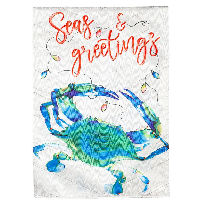 Seas & Greetings Moire House Flag,13m11725