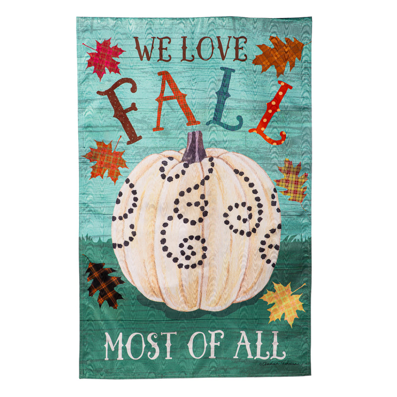 We Love Fall Most of All Moire House Flag,13m11886