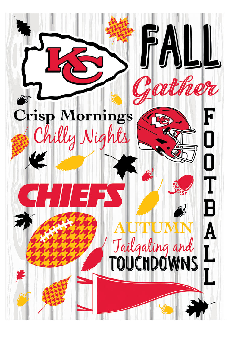 Kansas City Chiefs, Moire Flag, House Size, Fall Seasonal,13m3815