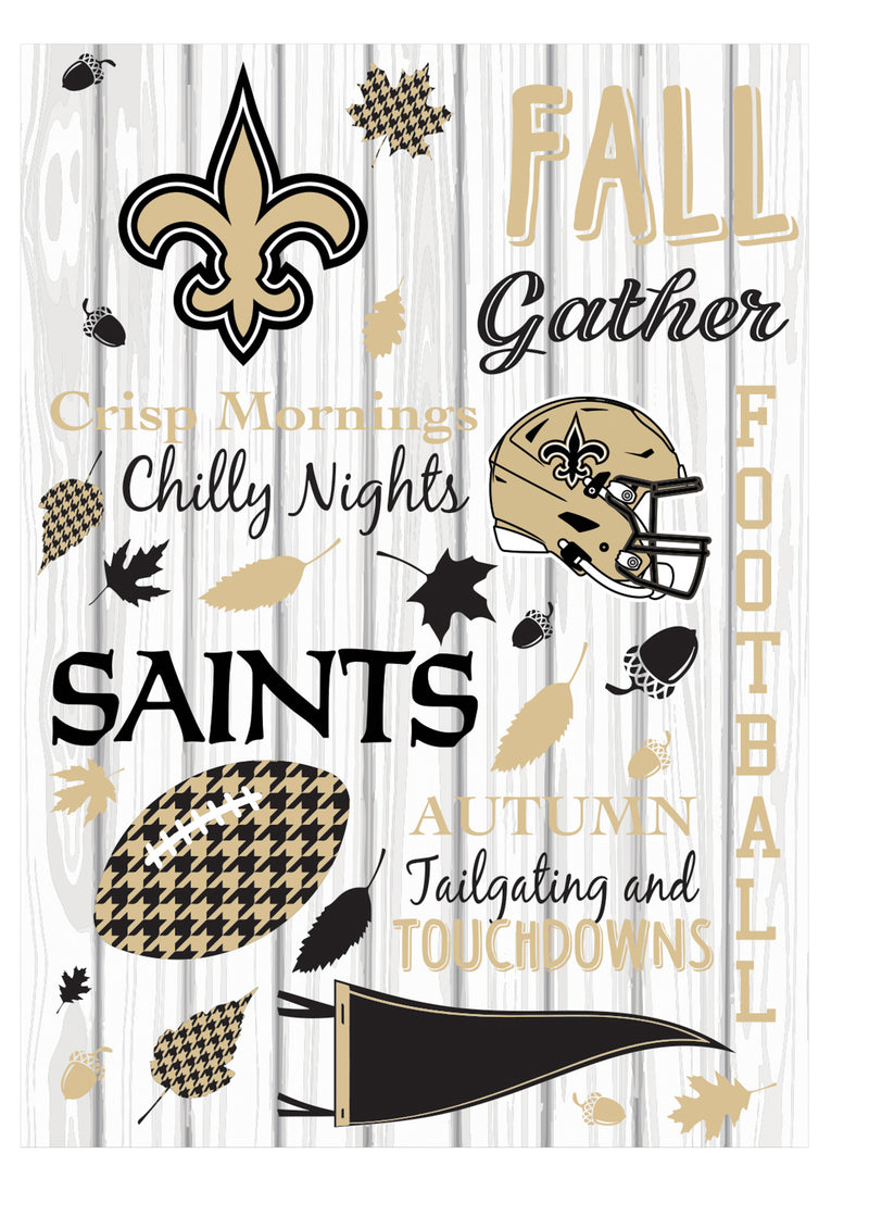 New Orleans Saints, Moire Flag, House Size, Fall Seasonal,13m3819