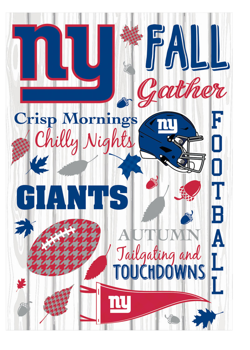 New York Giants, Moire Flag, House Size, Fall Seasonal,13m3820