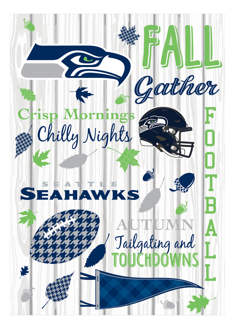 Seattle Seahawks, Moire Flag, House Size, Fall Seasonal,13m3827