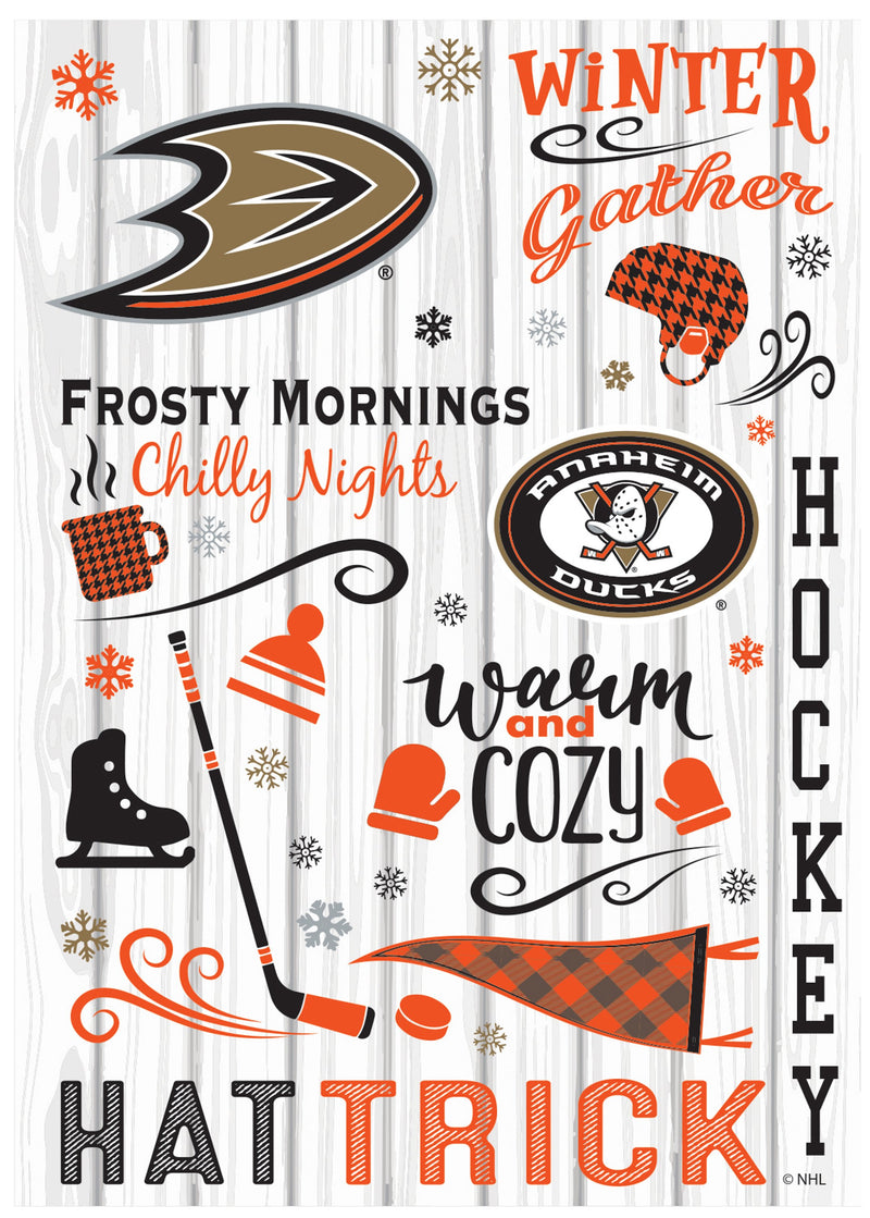 Anaheim Ducks, Moire Flag, House Size, Fall Seasonal,13m4350