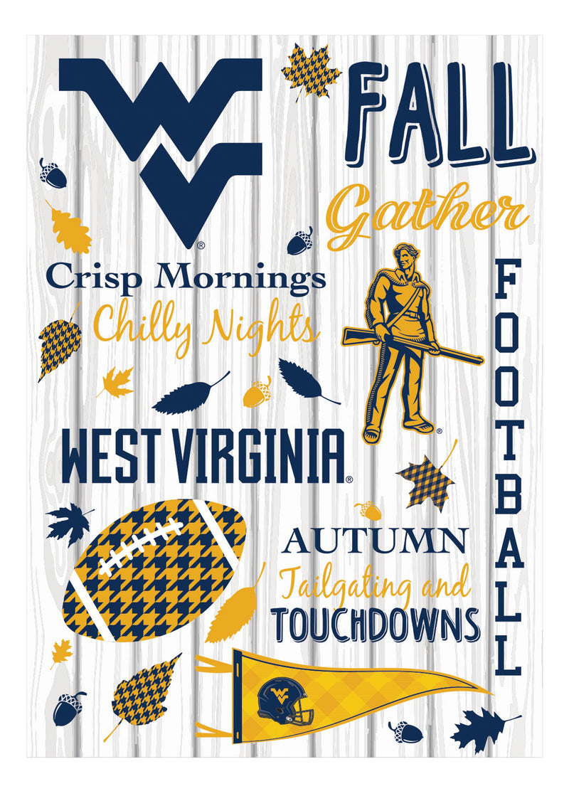 West Virginia University, Moire Flag, House Size, Fall Seasonal,13m967