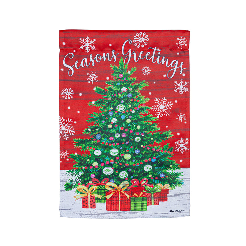 Seasons Greeting Trees Suede House Flag,13s10816