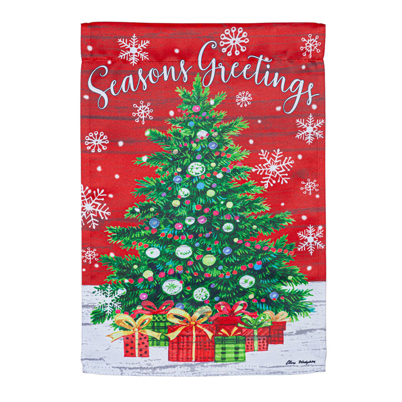 Seasons Greeting Trees Suede House Flag,13s10816