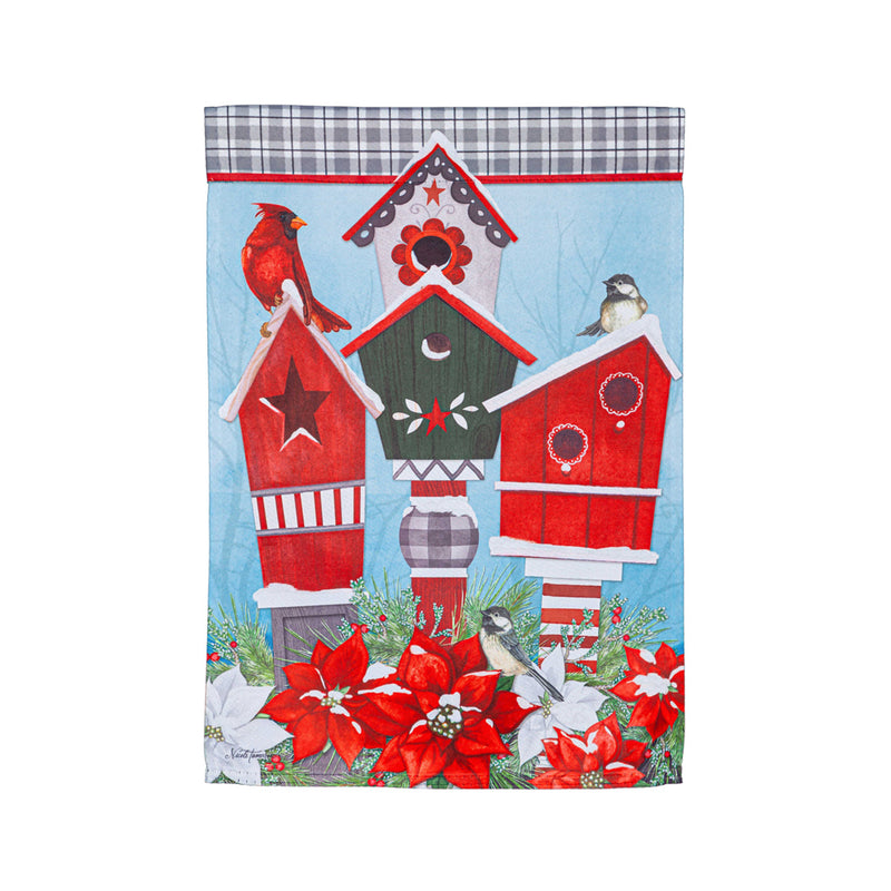 Snow Birdhouses Suede House Flag,13s10832