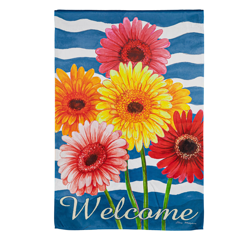 Spring Gerbera Bouquet House Suede Flag,13s10851