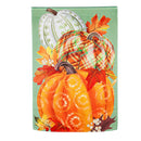 Painted Fall Pumpkins House Suede Flag,13s11065
