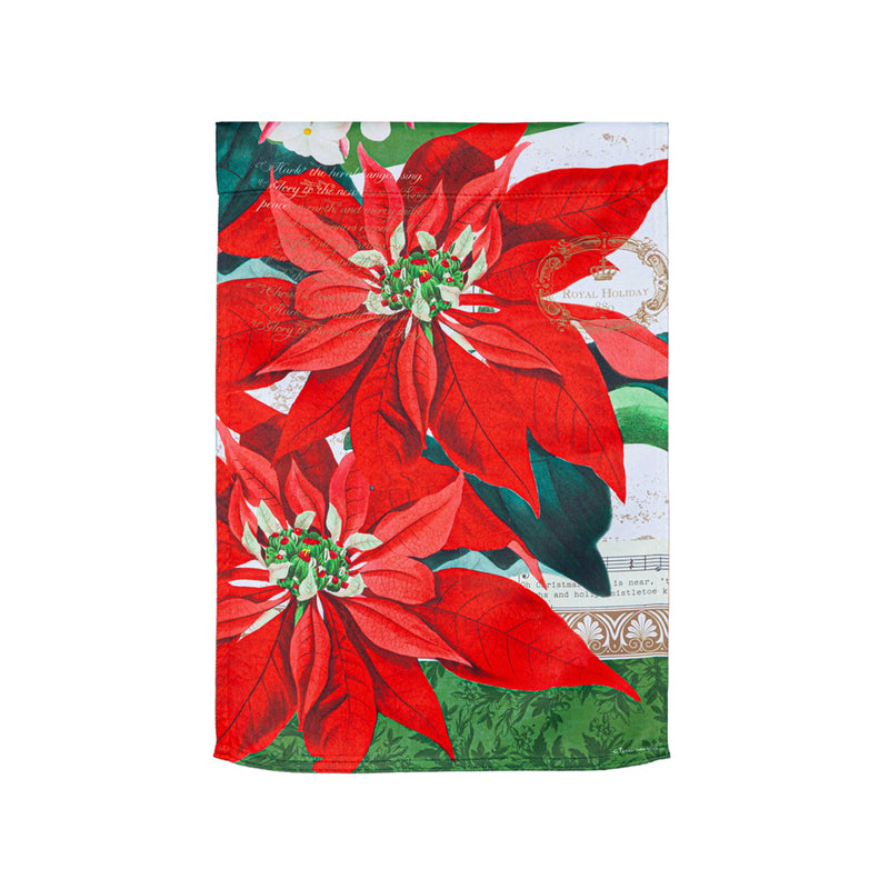 Elegant Poinsettia Suede House Flag,13s11124