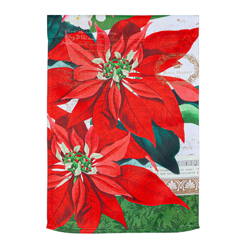 Elegant Poinsettia Suede House Flag,13s11124