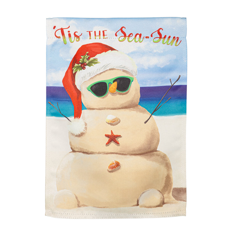 Sand Snowman Suede House Flag,13s11722