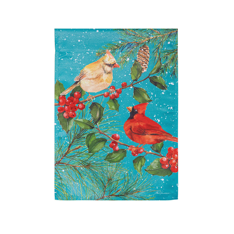 Cardinal Couple Suede House Flag,13s12184