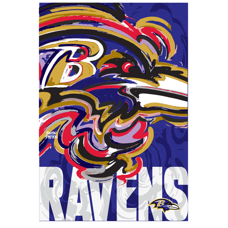 Baltimore Ravens, Suede REG, Justin Patten Logo,13s3802jpal