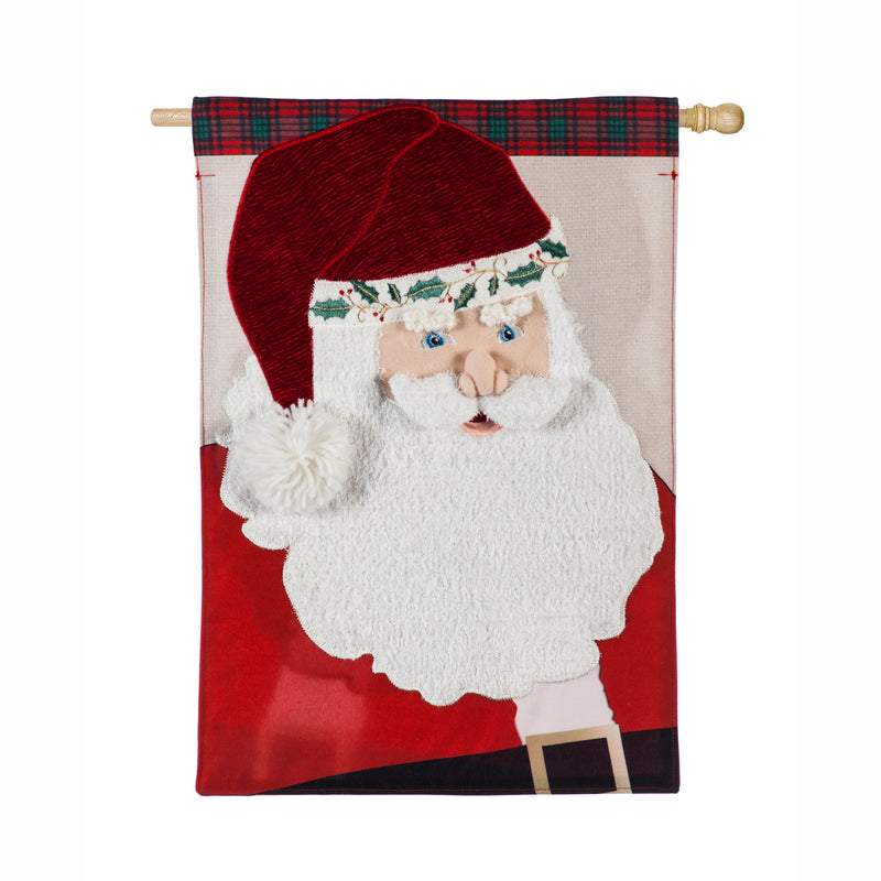 Santa Claus House Linen Flag,13l8664bl