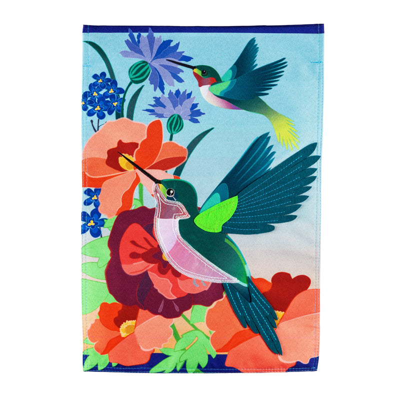 Hummingbird Meadow House Linen Flag,13l9620