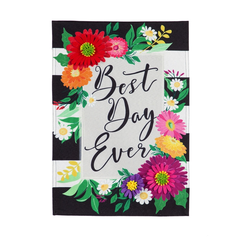 Best Day Ever House Linen Flag,13l9829