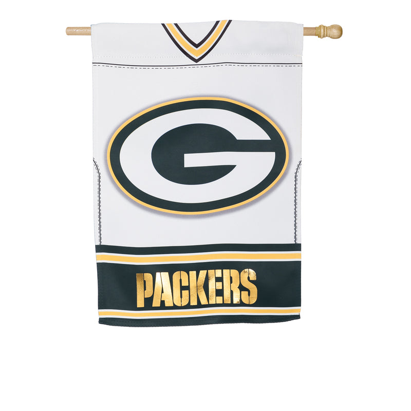 Flag, DS Suede, Foil, Reg, Jersey, Green Bay Packers,13s3811blj