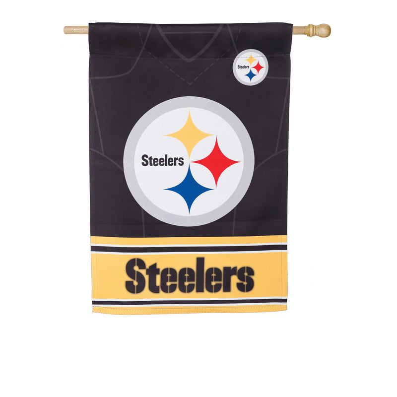 Flag, DS Suede, Foil, Reg, Jersey, Pittsburgh Steelers,13s3824blj