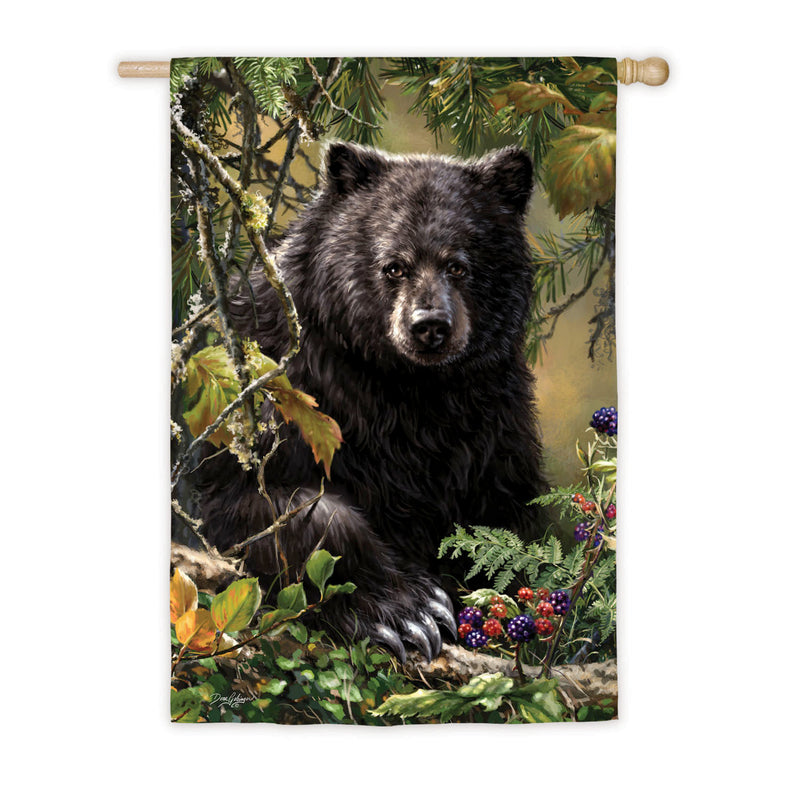 Black Bear Woods House Suede Flag,13s9353