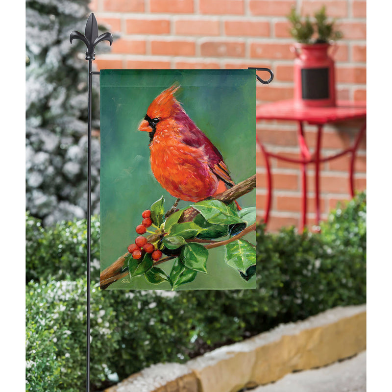 Cardinal Garden Satin Flag,14a10043