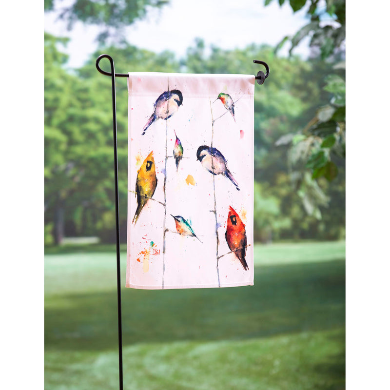 Birds on Branches Garden Satin Flag,14a10302