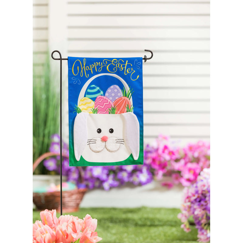 Easter Bunny Basket Garden Burlap Flag,14b10148