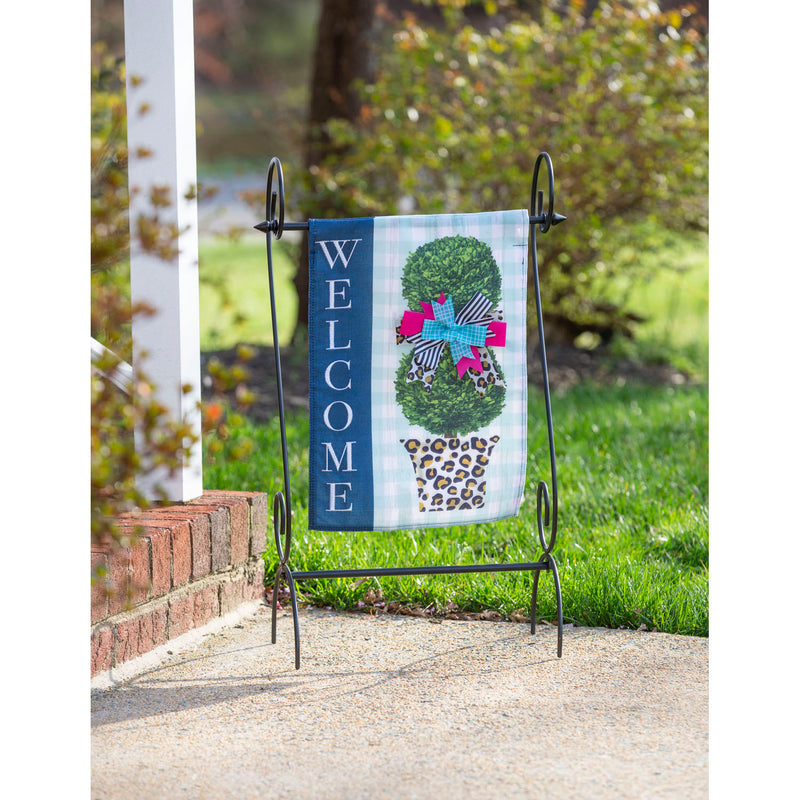 Animal Print Pot Topiary Garden Burlap Flag,14b10272