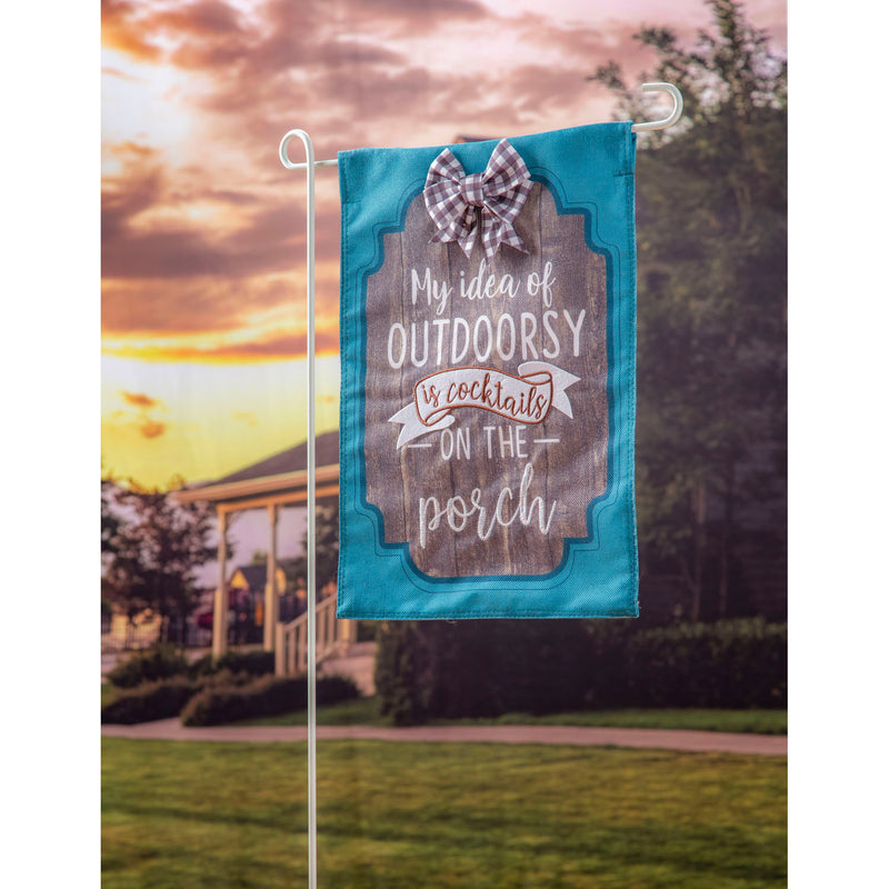 My Idea of Outdoorsy Garden Burlap Flag,14b10316