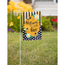 Welcome to our Hive Stripes and Dots Garden Burlap Flag,14b10896