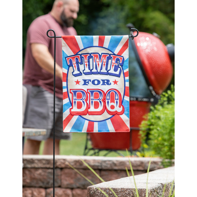 Time for BBQ Garden Burlap Flag,14b10955