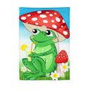 Frog Under Mushroom Garden Burlap Flag,14b10958